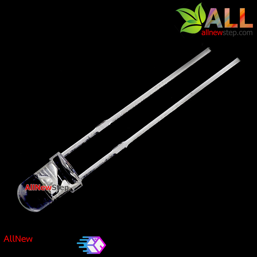 LED 5mm Transparent 5mm LED light pack red white green blue yellow each 10 หลอดไฟ LED 5mm แพ็ค 5 สีรวม 50 ดวง