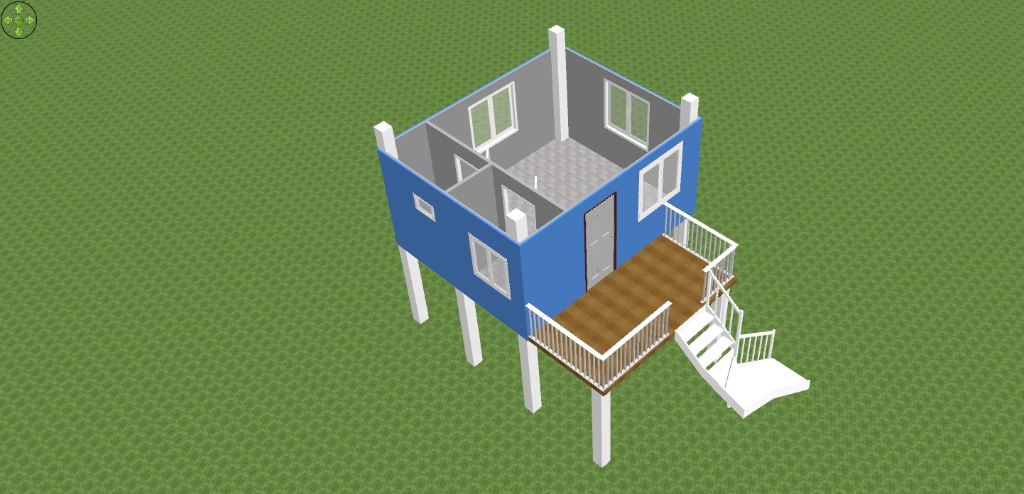 บ้านน็อคดาวน์เป็นโครงสร้างเหล็ก ขนาด 4*6 เมตร สูง 2.4 เมตร