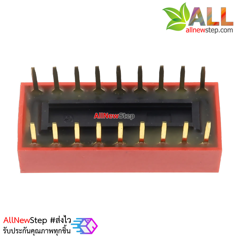 DIP switch DIP 2.54mm สวิตช์แบบ DIP ระยะห่างระหว่างขา 2.54mm ขนาด 9 ช่อง