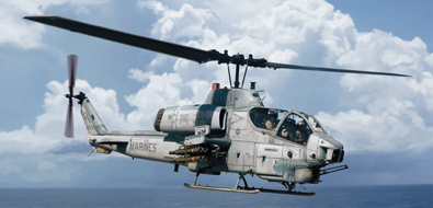 1/350 USMC AH-1W SuperCobra Attack Helicoper (4 kits)