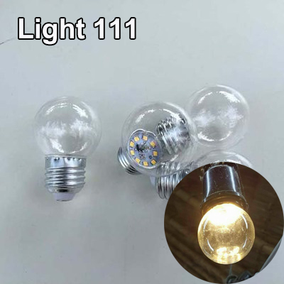หลอดปิงปอง LED 1 w ขั้ว E27 หลอดสีวอมไวท์ (หลอดใส)