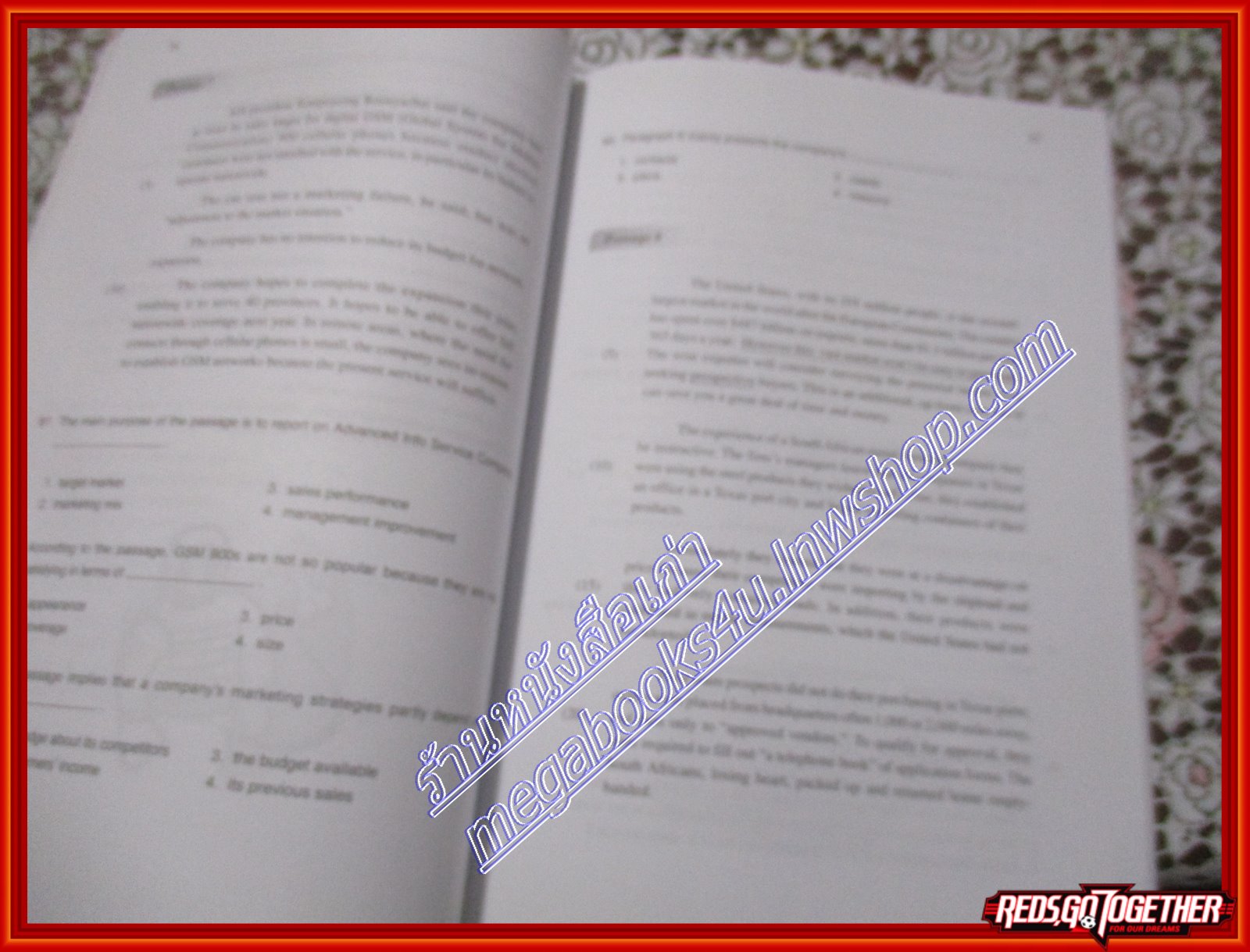 หนังสือแนวข้อสอบ TU-GET โดยสถาบันภาษา มหาวิทยาลัยธรรมศาสตร์ (หนังสือบ้าน มือสอง) (สภาพ85-95%)