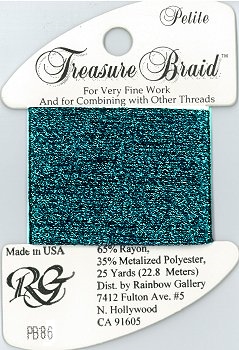 Rainbow Gallery Treasure Braid Petite : Scuba Blue
