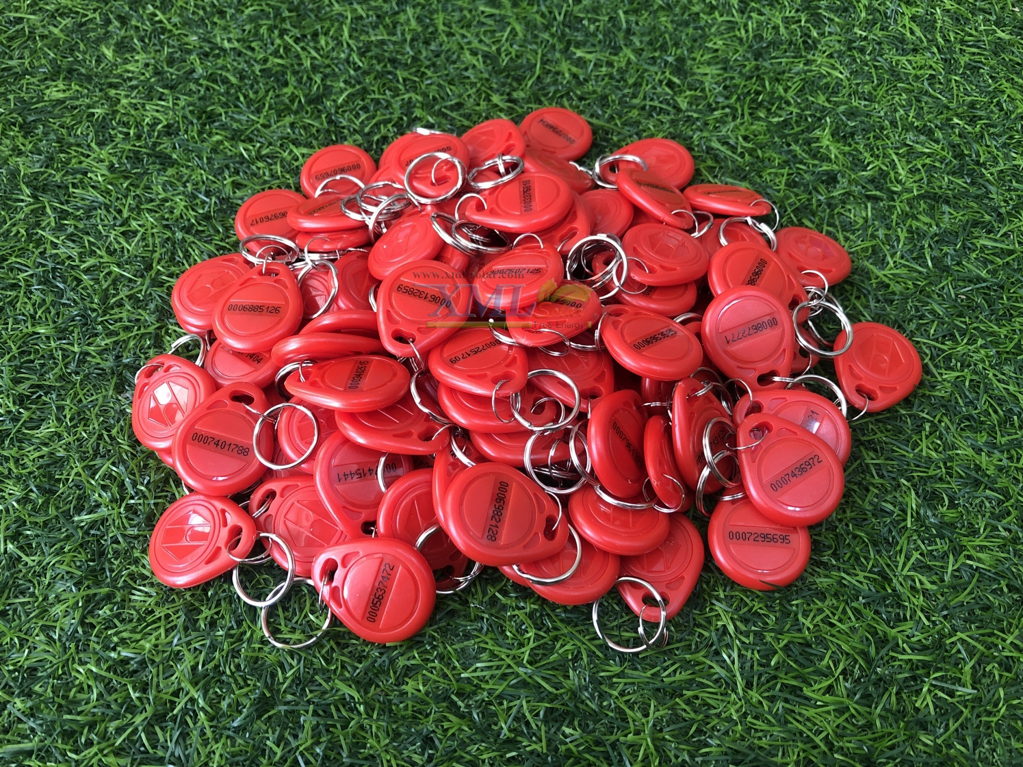 พวงกุญเเจคีย์การ์ด Keytag (Proximity 125Khz.) (เเบบหยดน้ำ ยี่ห้อ mango)(สีแดง)