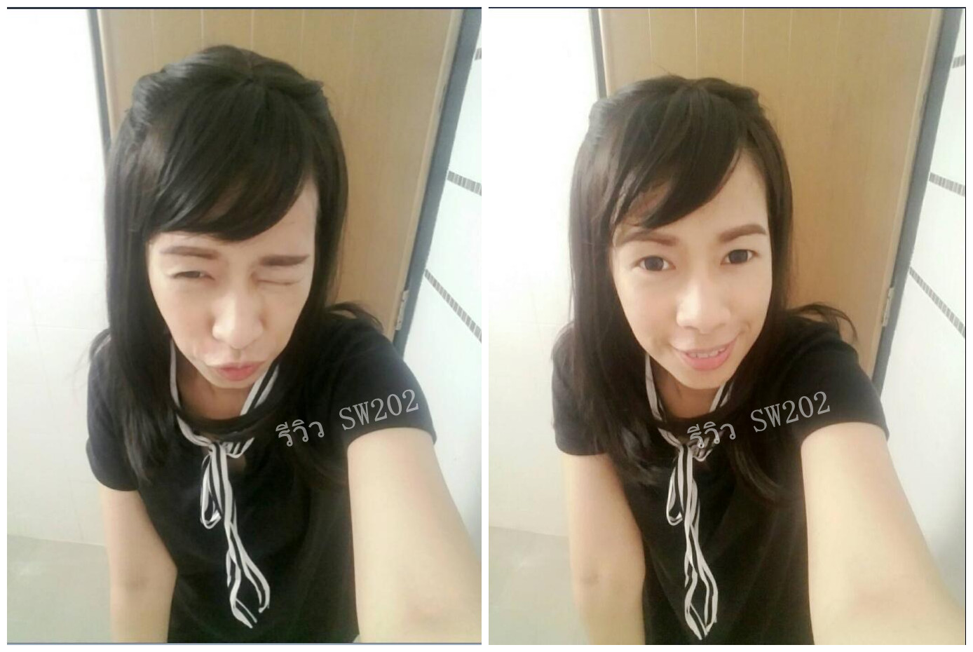 SW202 วิกผมหนังศรีษะกว้าง ทรงหน้าม้าเเสกกลาง หนังศรีษะเหมือนจริงมากๆจ้า ทรงเป๊ะ ใส่เนียนสุดๆ เส้นไหมธรรมชาติไม่มีความเงา เเม่ค้าคอนเฟิมความสวยคะ ( ทรงผมเเละเส้นผมเหมือนจริงเกือบ 100% )