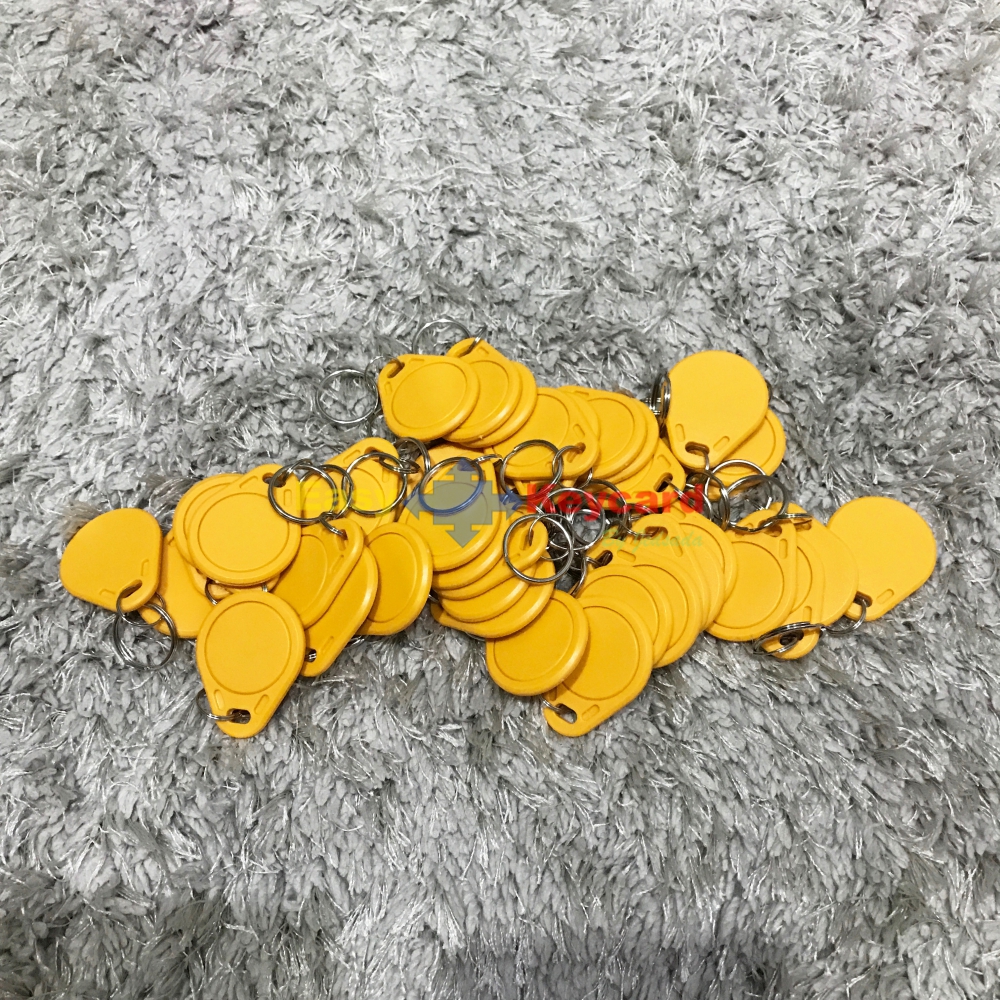 พวงกุญเเจคีย์การ์ด Keytag (เเบบหยดน้ำ ชนิด Mifare 13.56 Mhz.)