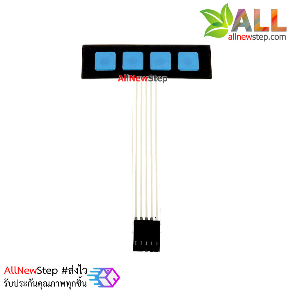 Membrane Keypad Matrix Switch 1x4 แบบเขียนปุ่มเอง
