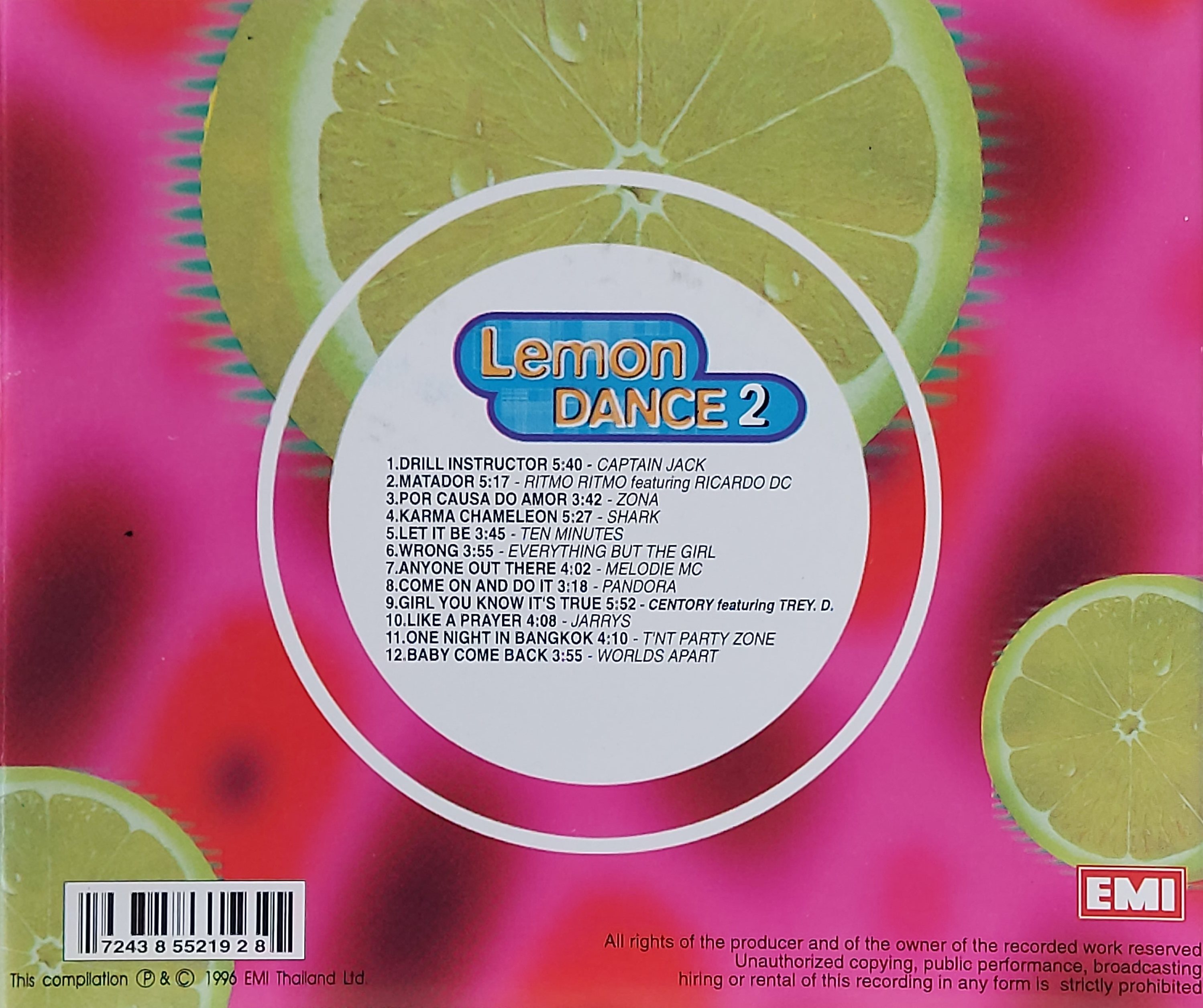 Used CD,Lemon Dance 2 (A)(Various Artists)(1996)(Thai)
