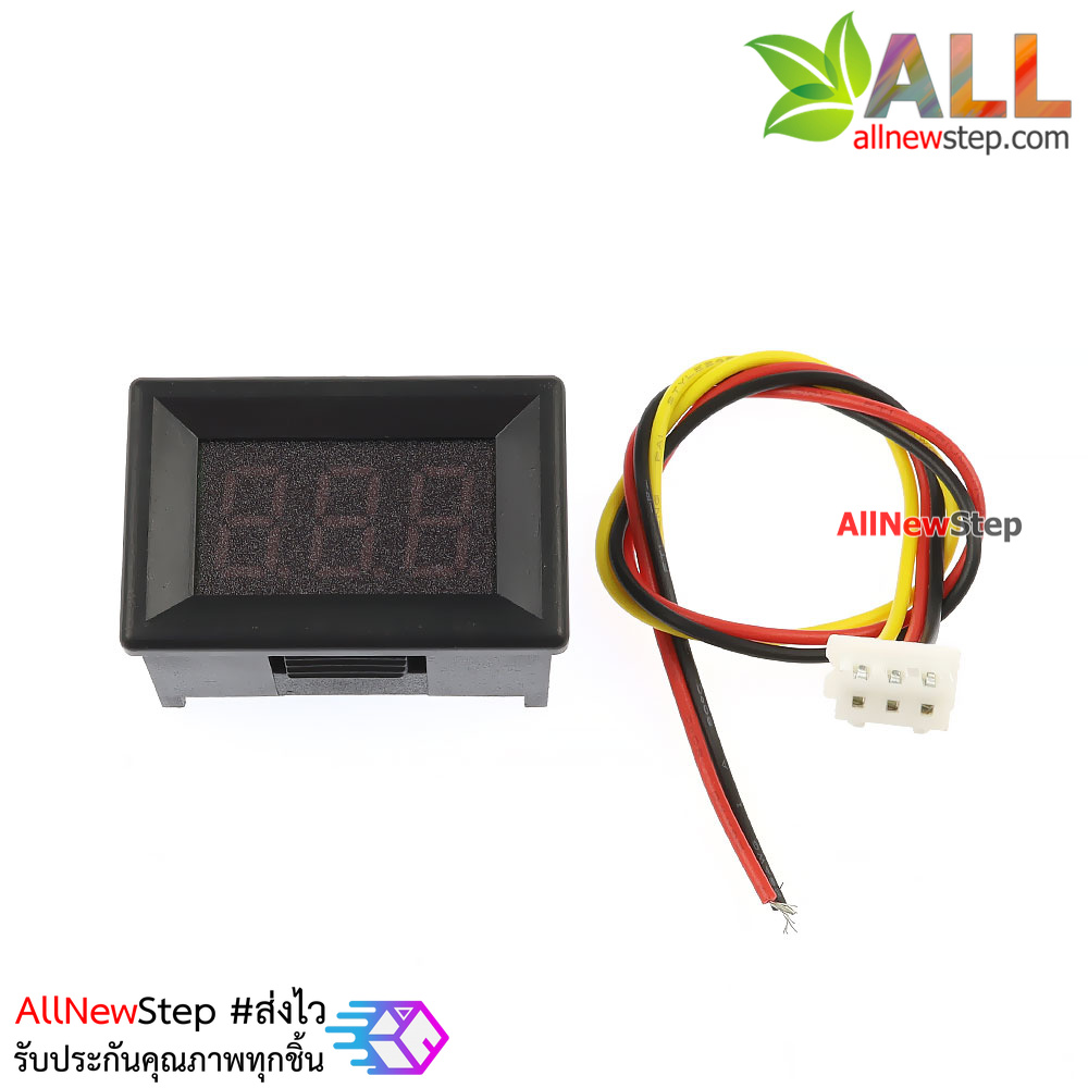 DC volt meter 0.36 นิ้ว 0-100V โวลต์มิเตอร์ 0-100V ขนาด 0.36 นิ้ว สีแดง