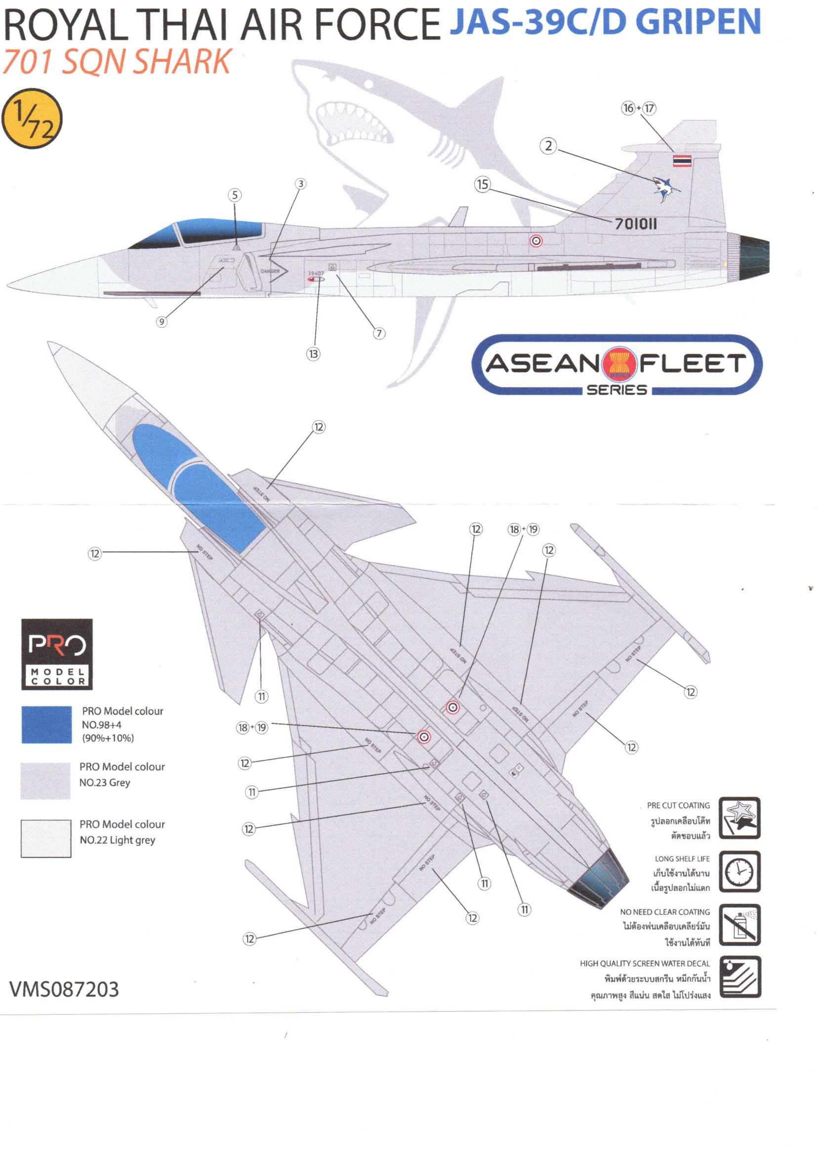 DECAL 1/72 JAS-39C/D GRIPEN RTAF