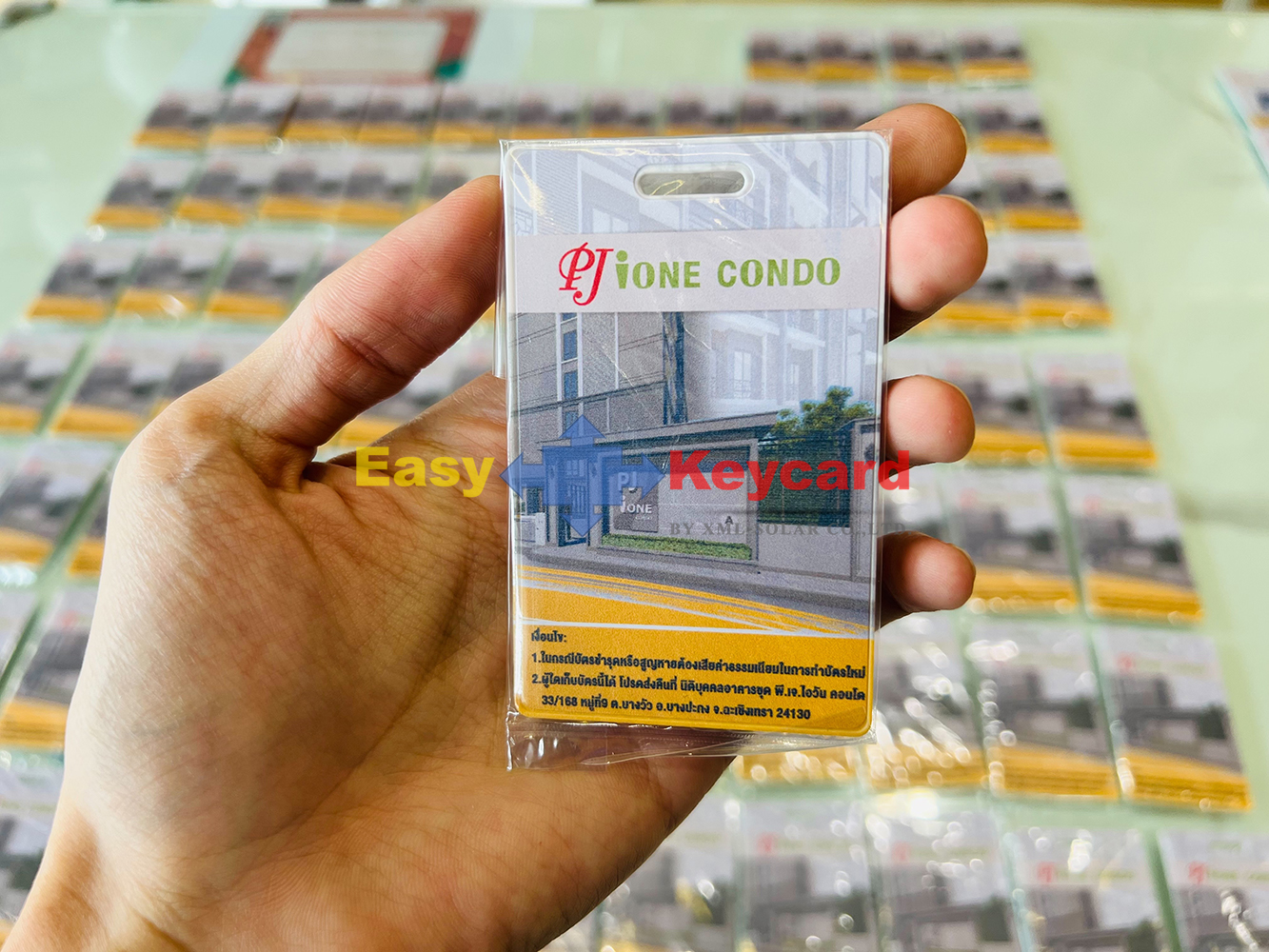 ค่าบริการสกีนบัตร 1 ด้าน (100 ใบ)