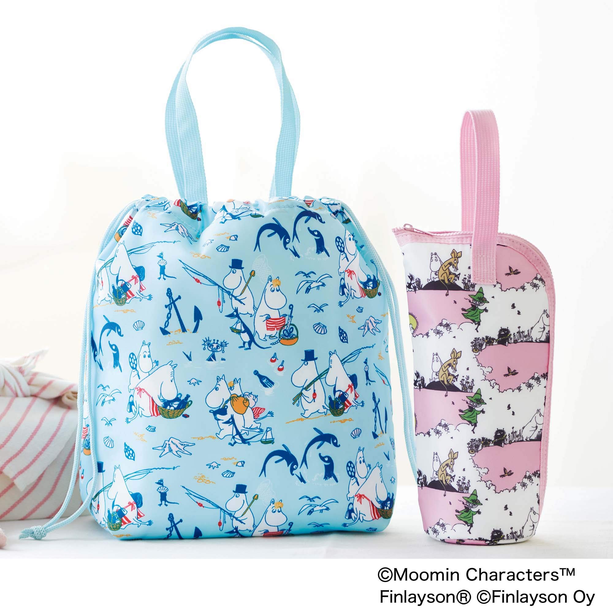 🟢พร้อมส่ง Moomin x Finlayson Cool Bag & PET Bottle Holder กระเป๋า มูมิน เก็บอุณหภูมิ มีสายรูด+ที่ใส่ขวดน้ำ