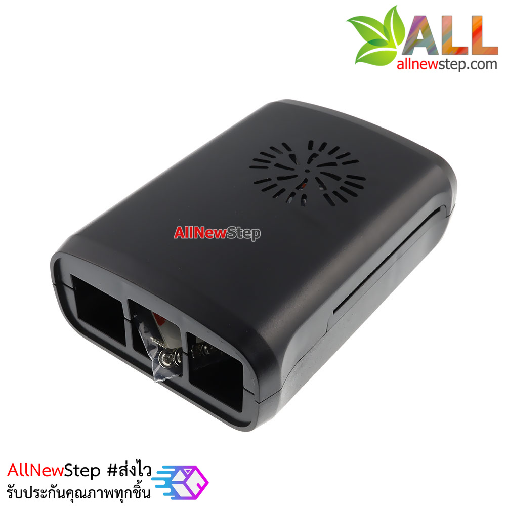Raspberry Pi 2/3 shell case box black กล่อง เคส Raspberry Pi 2/3 สีดำ ติดพัดลมเพิ่มได้