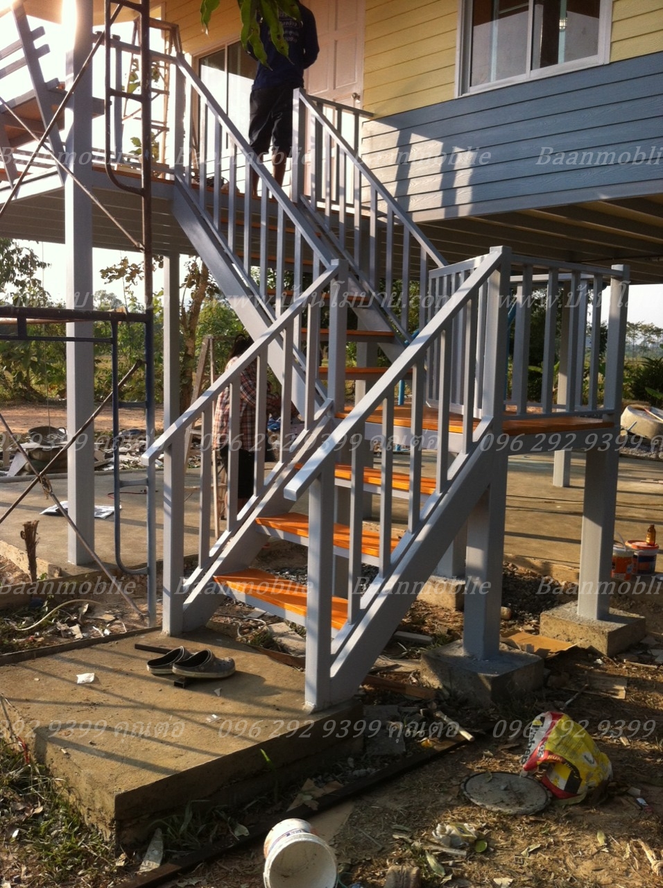 บ้านโมบายขนาด 6*6 เมตรระเบียง 3*3 เมตร (2ห้องนอน 1ห้องน้ำ 1ห้องรับเเขก 1ห้องครัว)