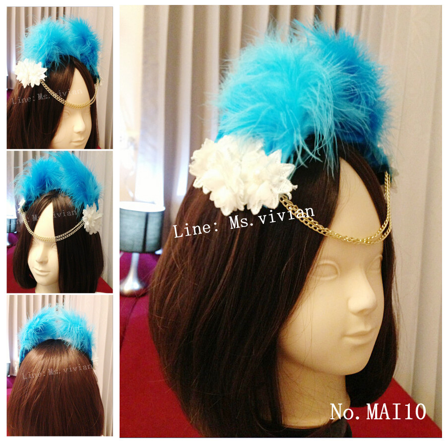 MAI10 มงกุฎขนฟู เเบบคาดหน้าผาก (งาน handmade)**สินค้ามีจำกัดในเเต่ละล๊อต**