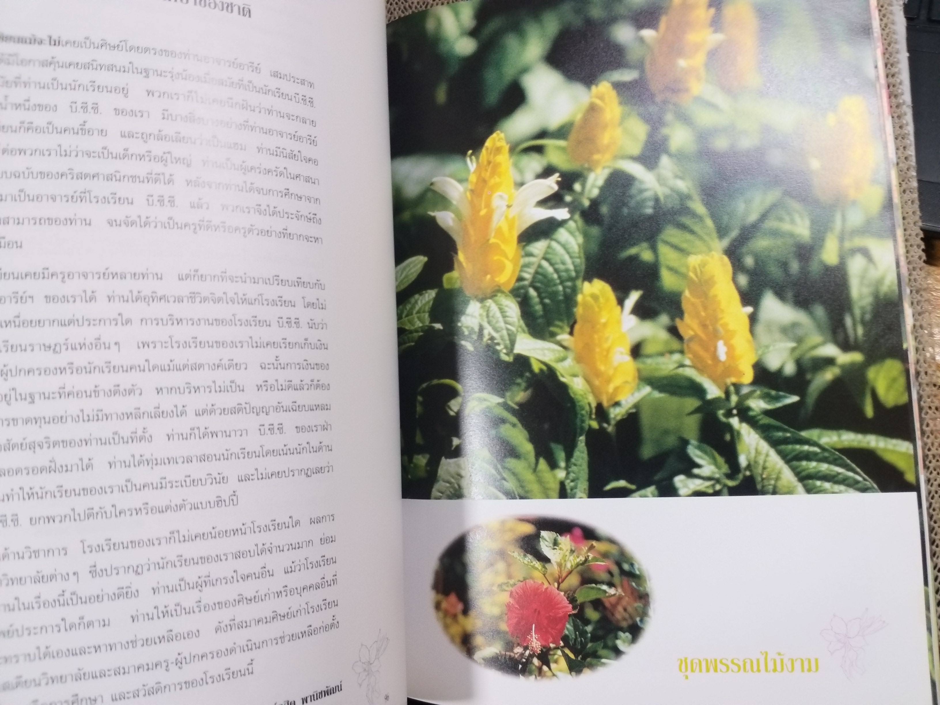 ชุดพรรณไม้งาม อนุสรณ์ นายอารีย์ เสมประสาท ม.ช., บ.ม. ครูปูชนียบุคคลของโรงเรียนกรุงเทพคริสเตียนวิทยาลัย