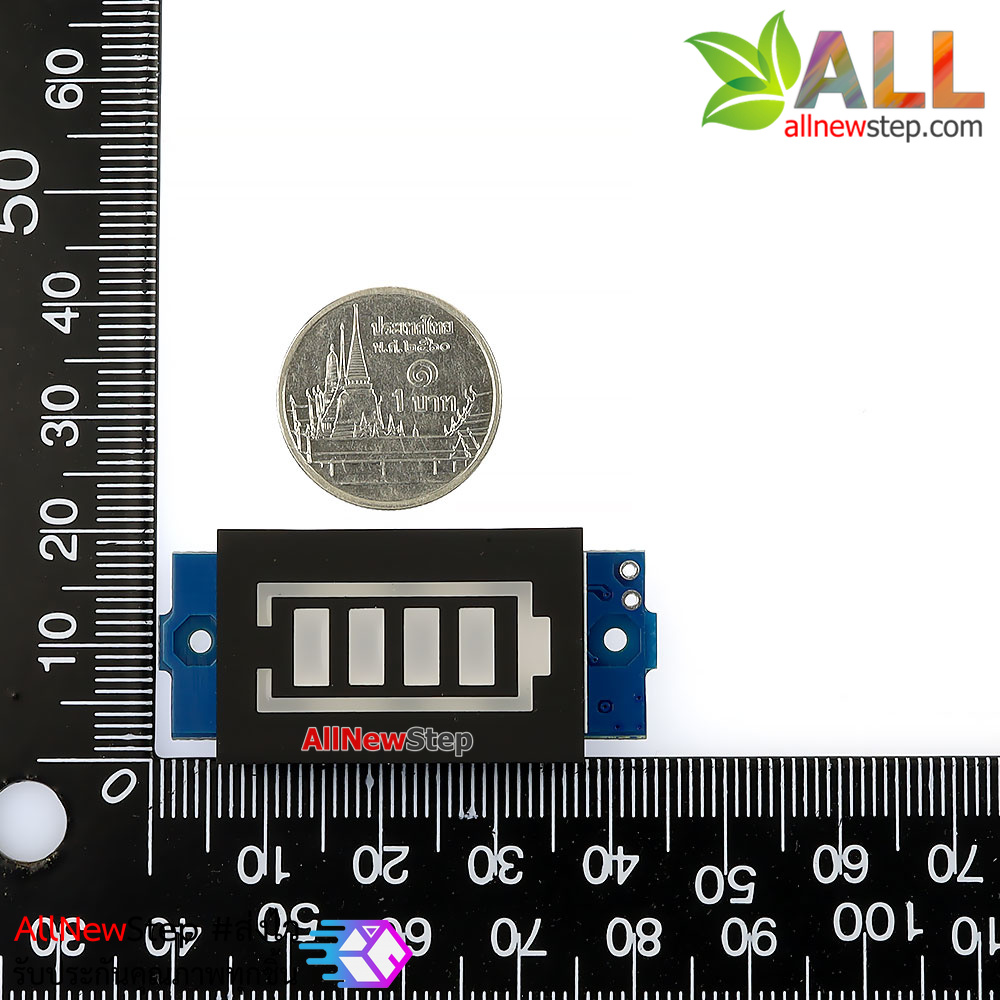 lithium battery power indicator battery level 3.3-4.2V โมดูล วัดระดับแบตเตอร์รี่ li-ion 3.3-4.2V 4 ระดับ