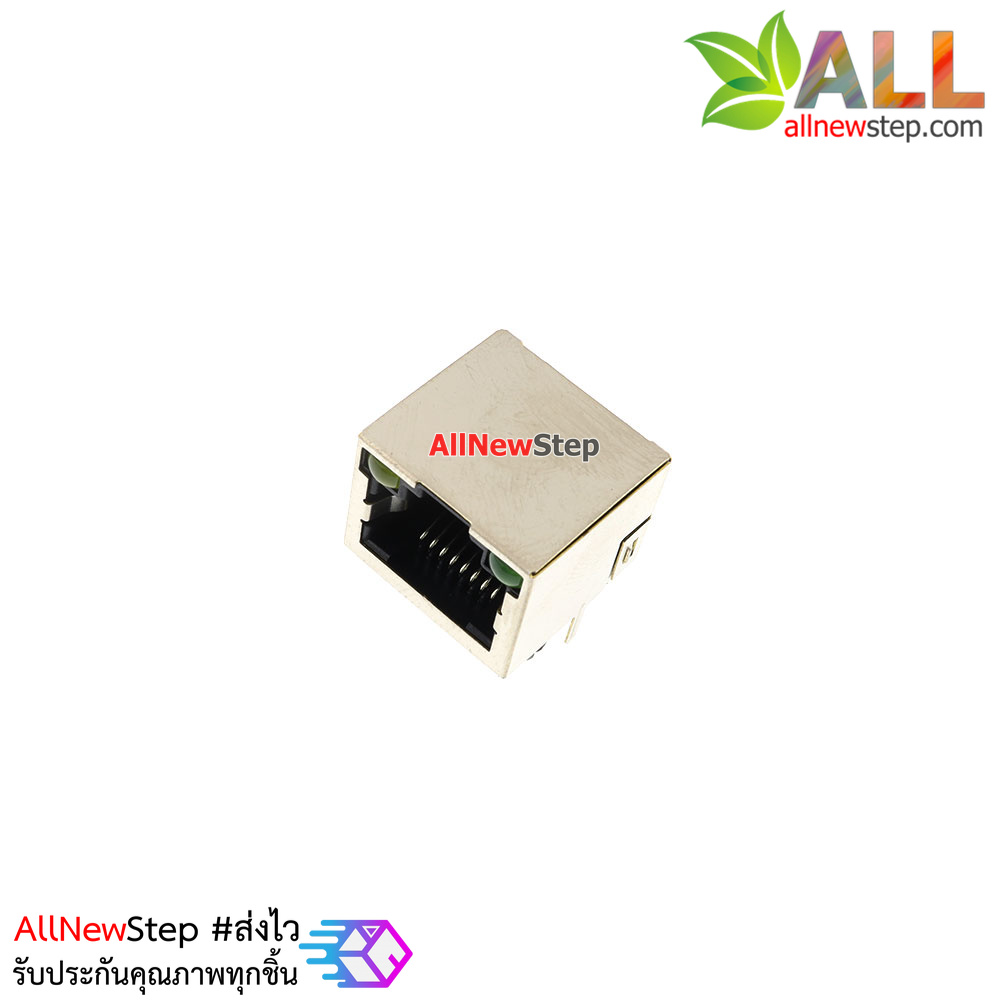 RJ45 socket with LEDs