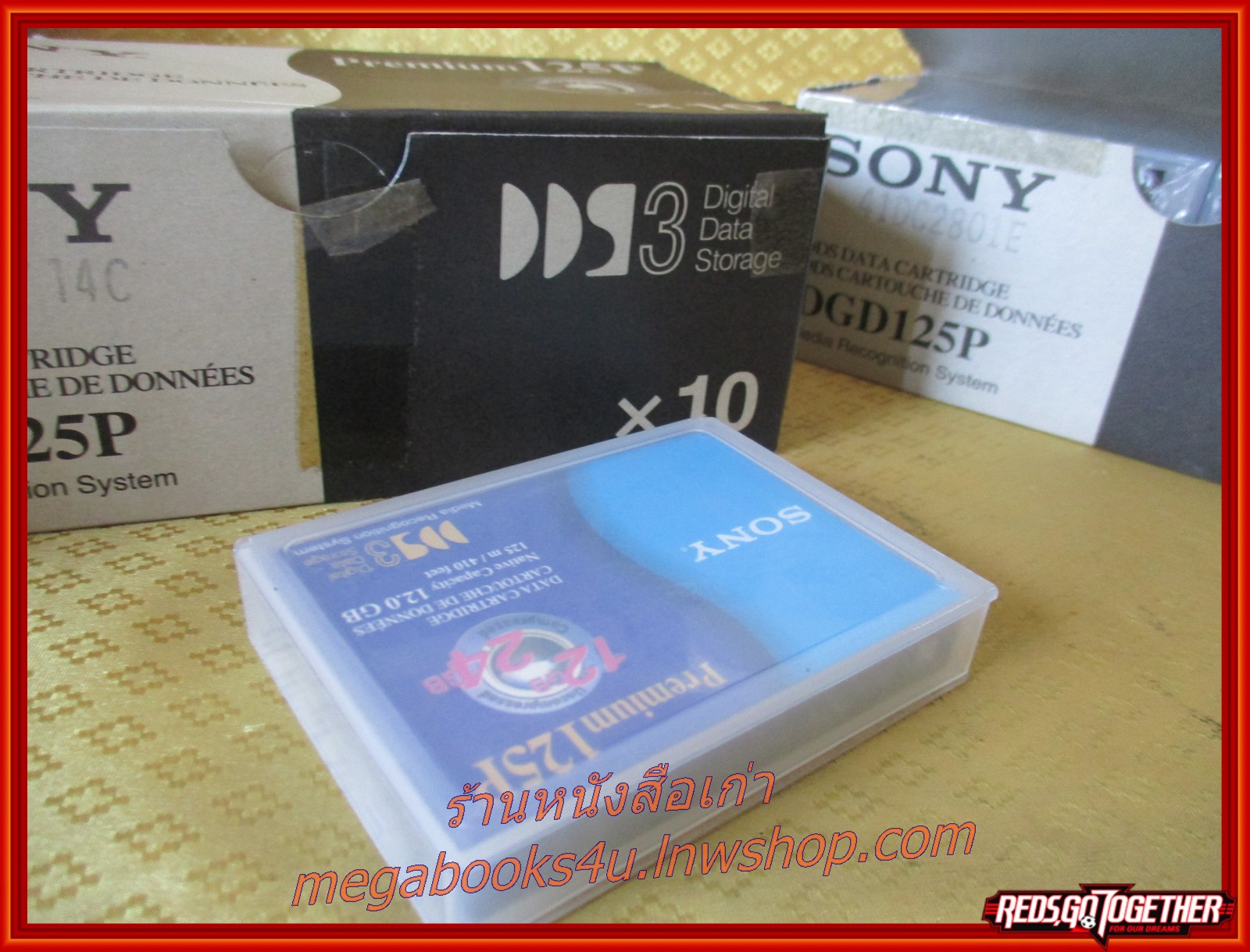 เทปเปล่าSony ในซีล เทปบันทึกข้อมูล Sony Premium 125P DGD125P ยังไม่ได้แกะซีล (ขายเป็นม้วน)