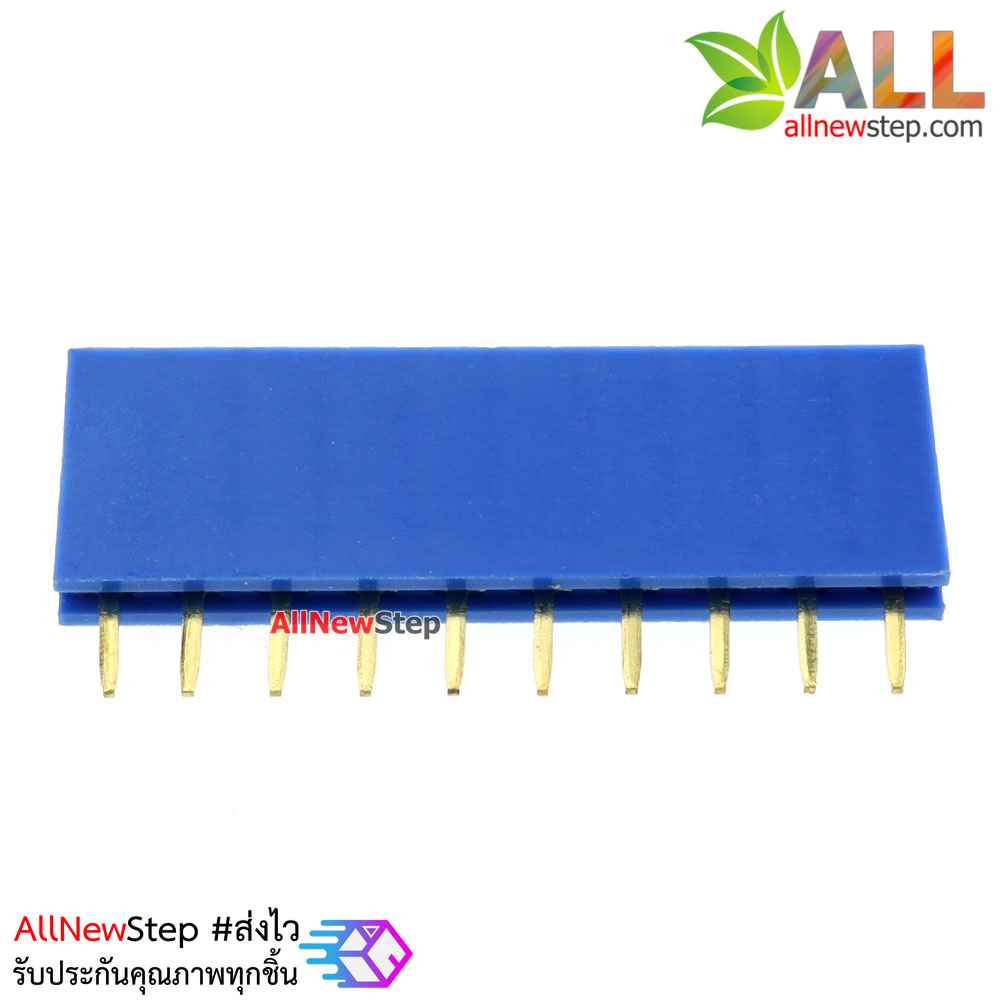 Pin header Female Header Single Row 2.54mm 10p Pin1x10 สีน้ำเงิน