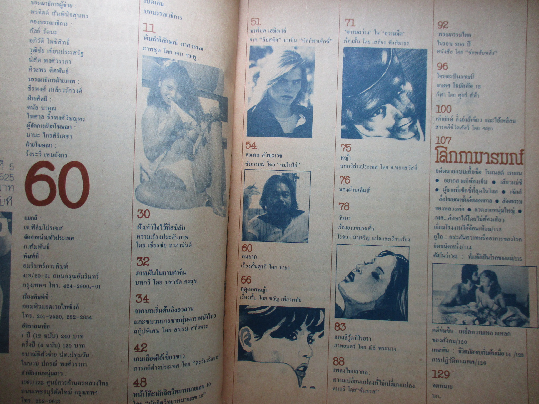 หนุ่มสาว ปีที่05 ฉบับ060 2525 สภาพดี