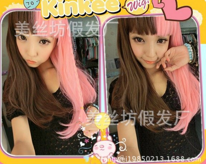 COS-228 วิกคอส หน้าม้า สีทูโทน ใกล้เคียงกับสีนางเเบบเลยคะ