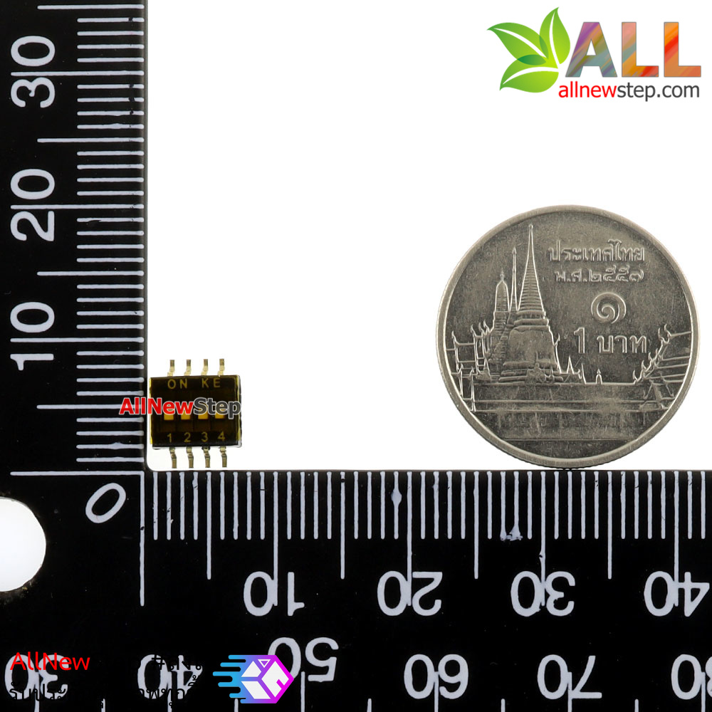 DIP Switch ระยะขา 1.27mm 4 ช่อง