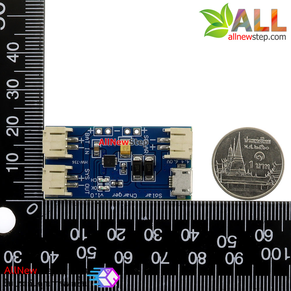 500MA mini solar lithium battery charging board โมดูลชาร์จแบตเตอรี่ลิเธียม 3.7V ด้วยโซลาเซลล์