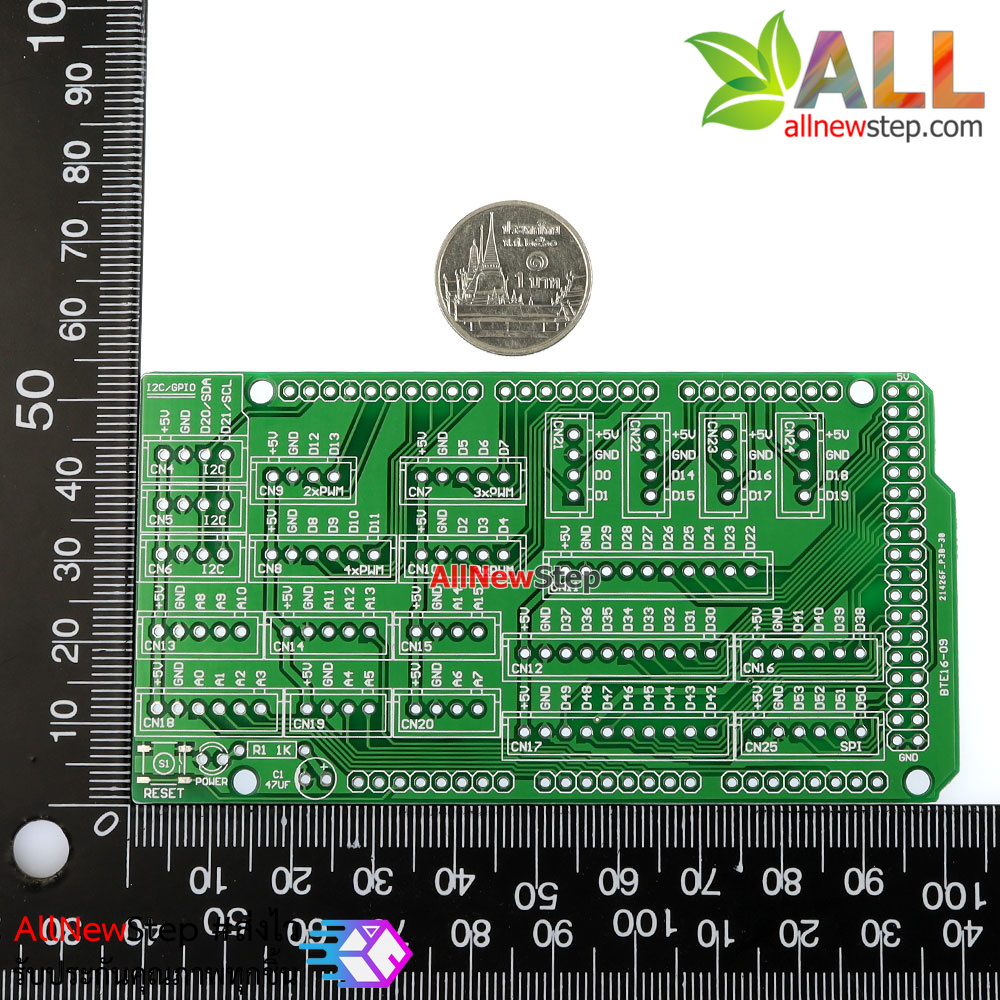 I/O Extension PCB for MEGA 2560 R3 โมดูลขยายขาสำหรับบอร์ด Arduino MEGA 2560 R3
