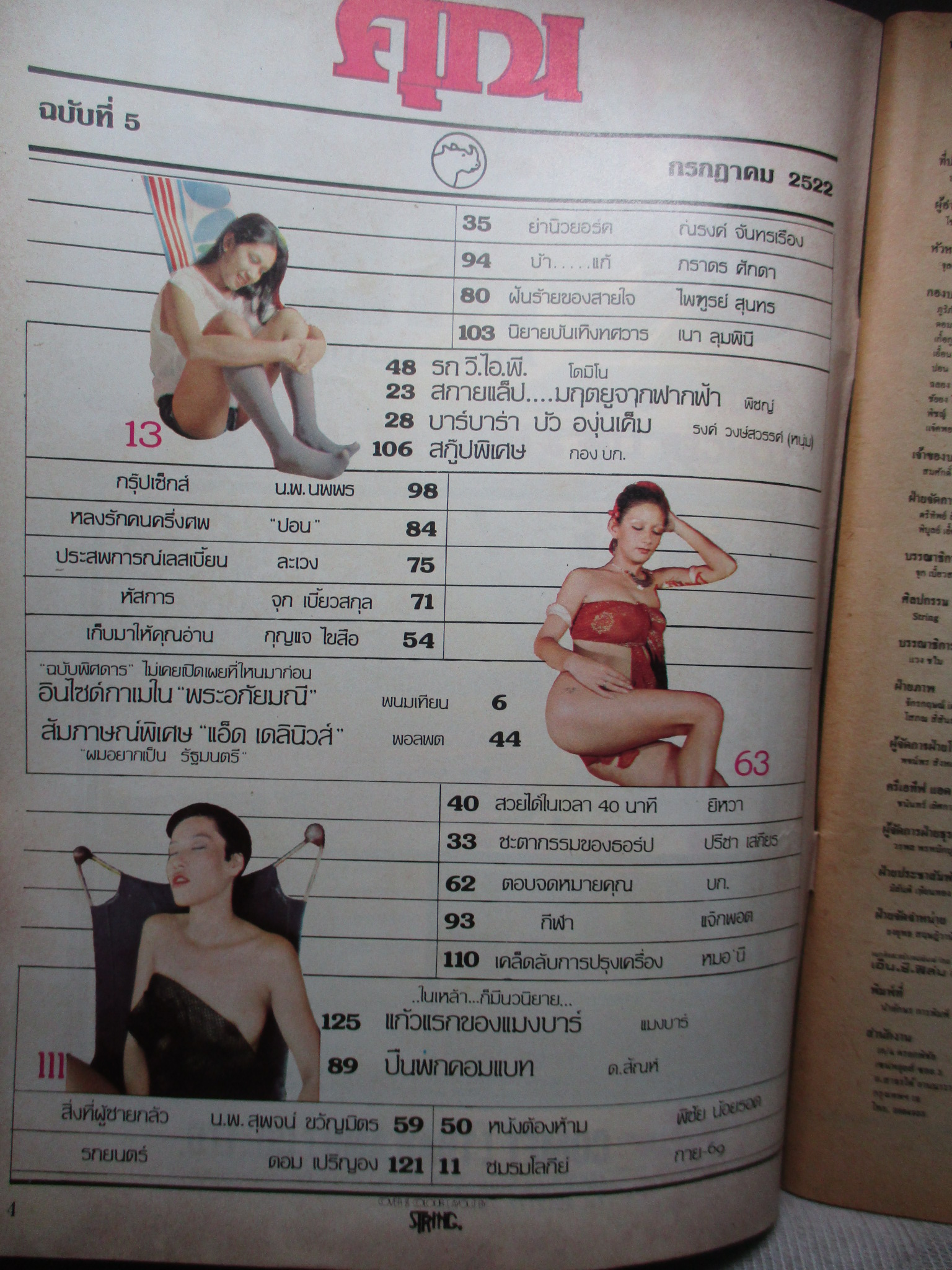 นิตยสารคุณ เล่มที่05 2522 สภาพดี มีบทความของ รงษ์ วงศ์สวรรค์