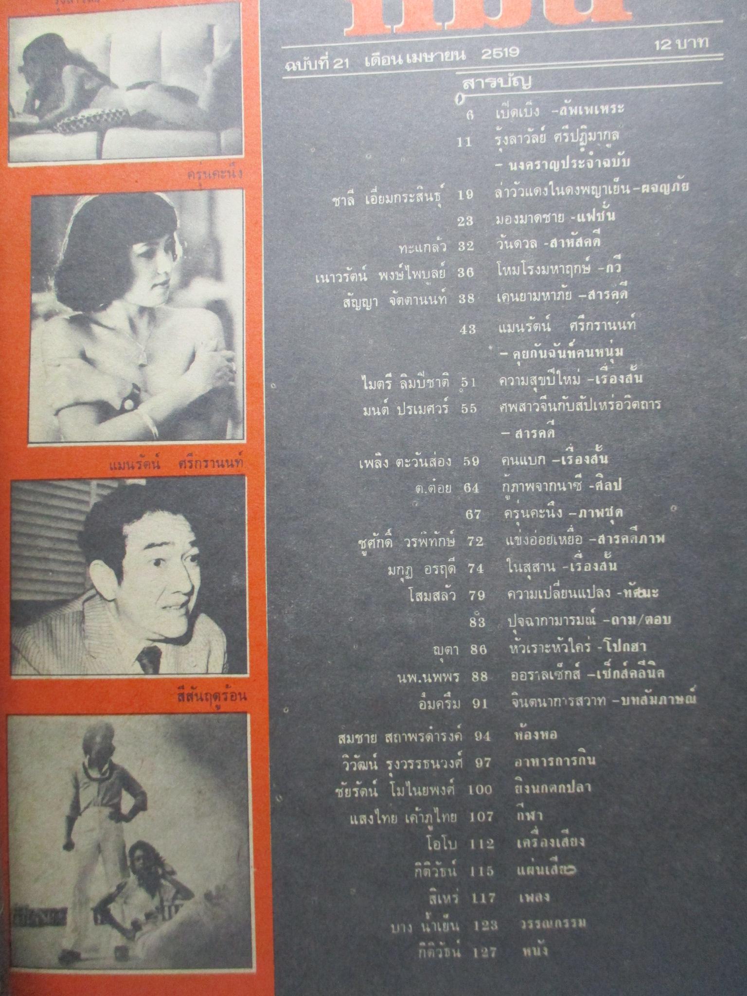 นิตยสารแมน ฉบับที่021 ปี2519