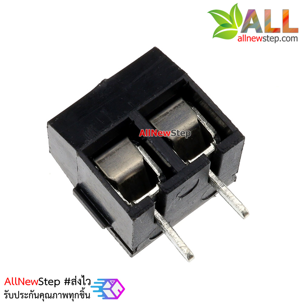 Terminal Block 2 ขา KF301 2P position 5.0MM screw PCB terminal block สีดำ