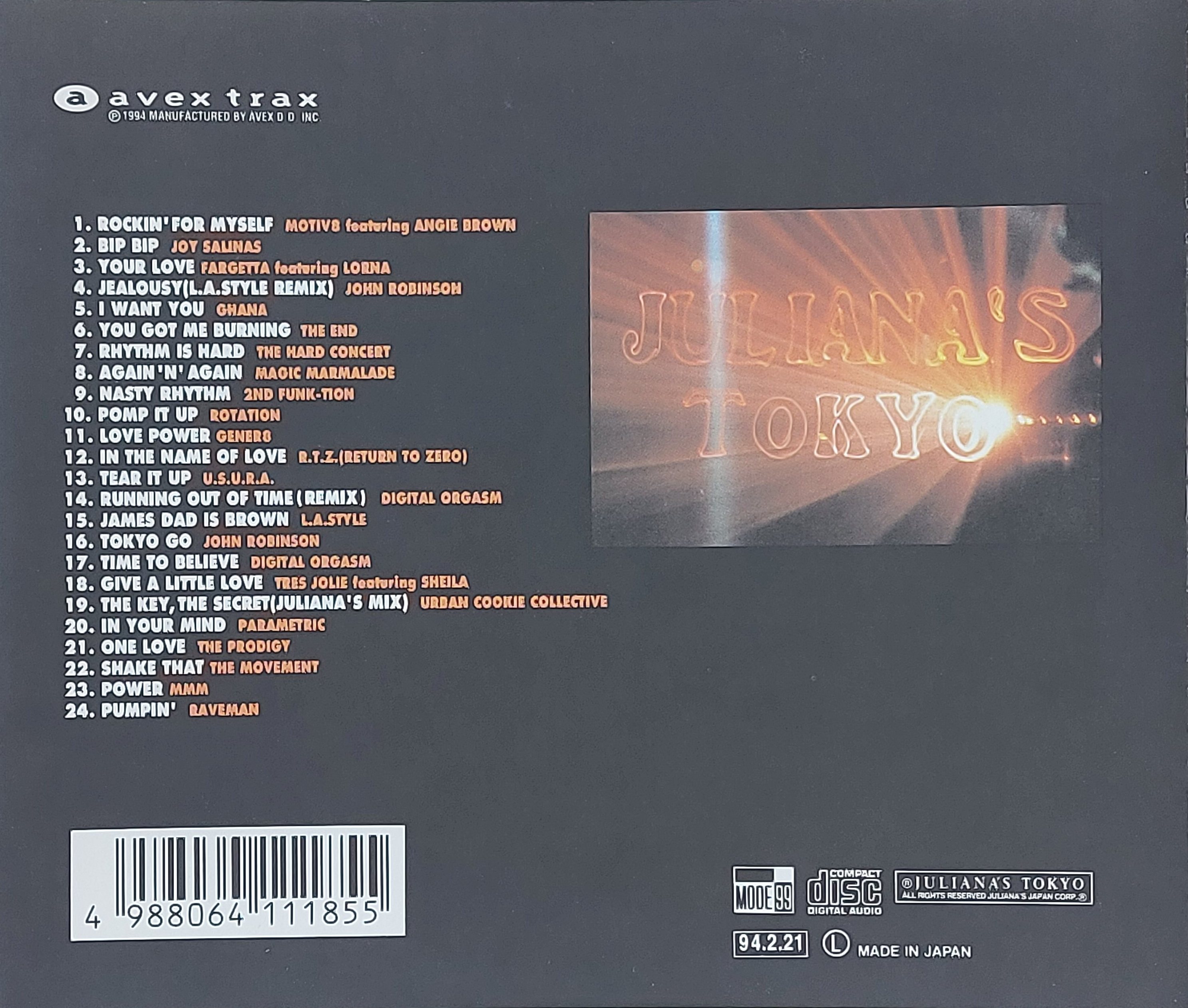 Used CD,Juliana's Tokyo Vol. 8 (A)(Dance)(Various Artists)(1994)(Japan)