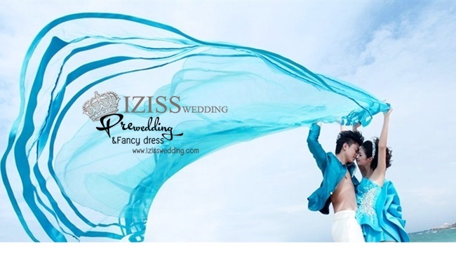 **พรีออเดอร์**ชุดถ่ายพรีเว็ดดิ้ง (pre wedding dress) ชุดแฟนตาซีชายหญิง "ธีมสีฟ้าน้ำทะเล"