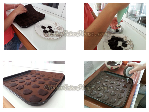 พิมพ์ซิลิโคนมาการองรูปมิกกี้และคิตตี้