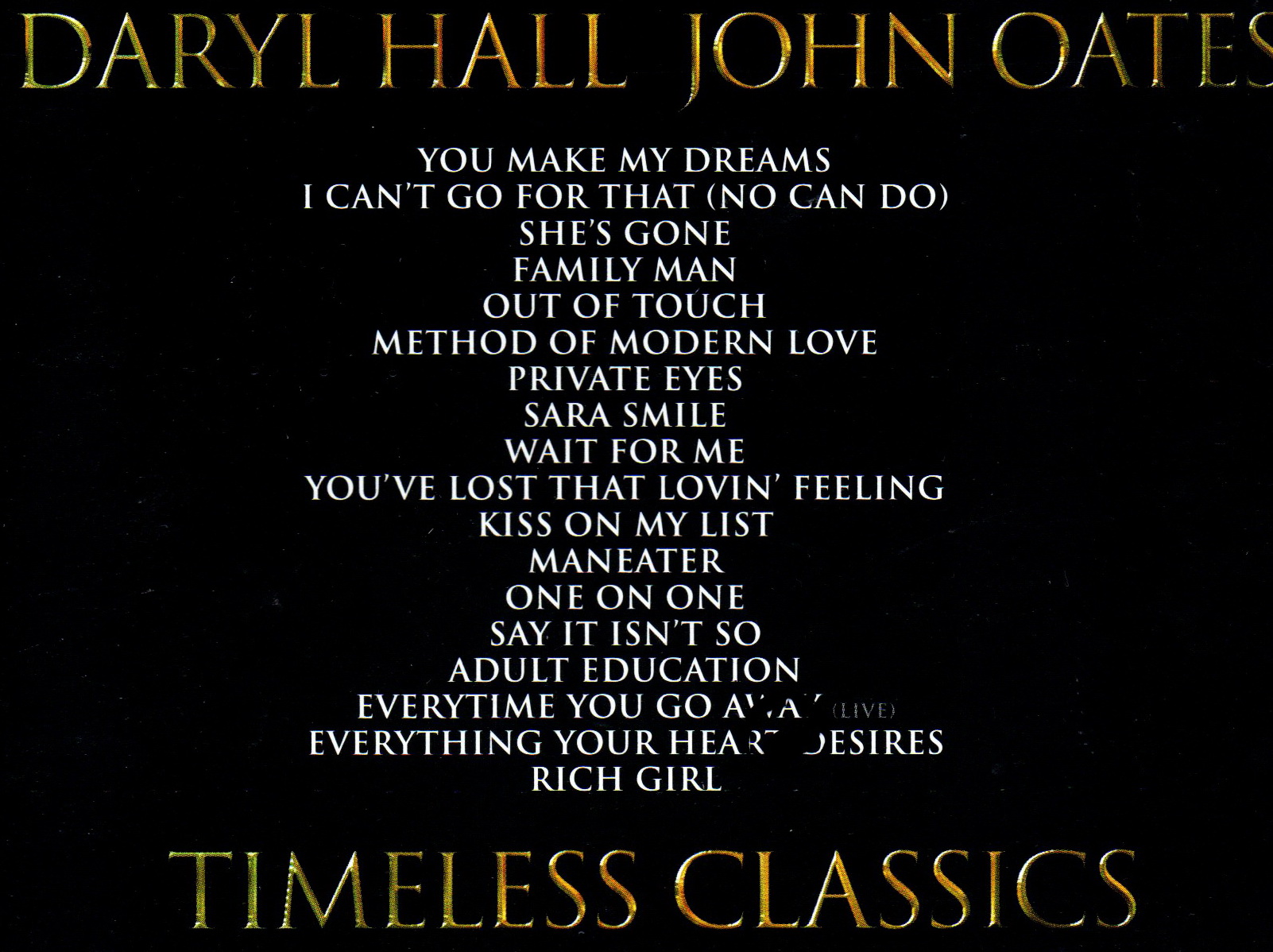 CD,Daryl Hall & John Oates - Timeless Classics (2017)(EU)
