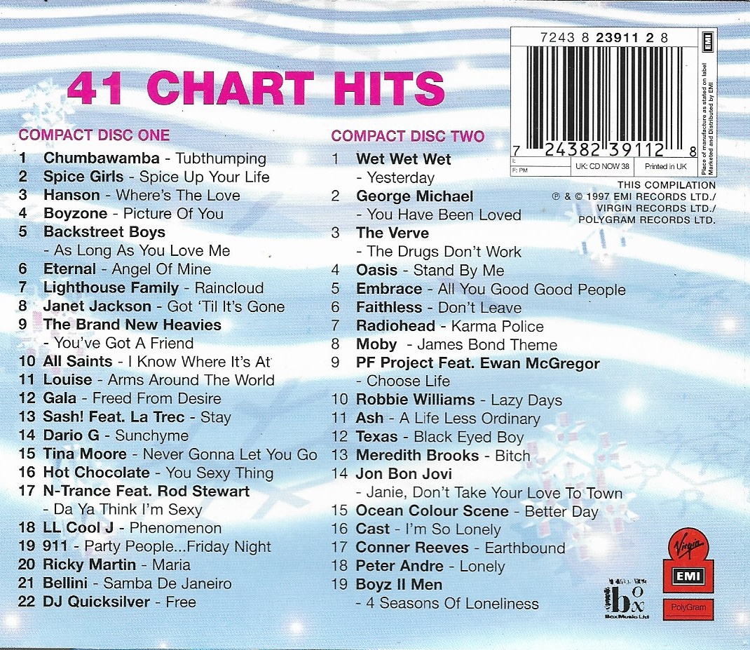 Used CD,Now 33 41 Top Chart Hits That's What I Call Music!(2CD) (B)(Various Artists)(1997)(UK)