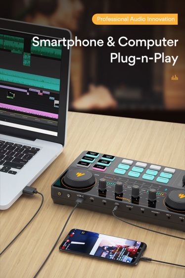 MAONO AU-AM200 Audio Mixer Caster Lite Portable podcast console