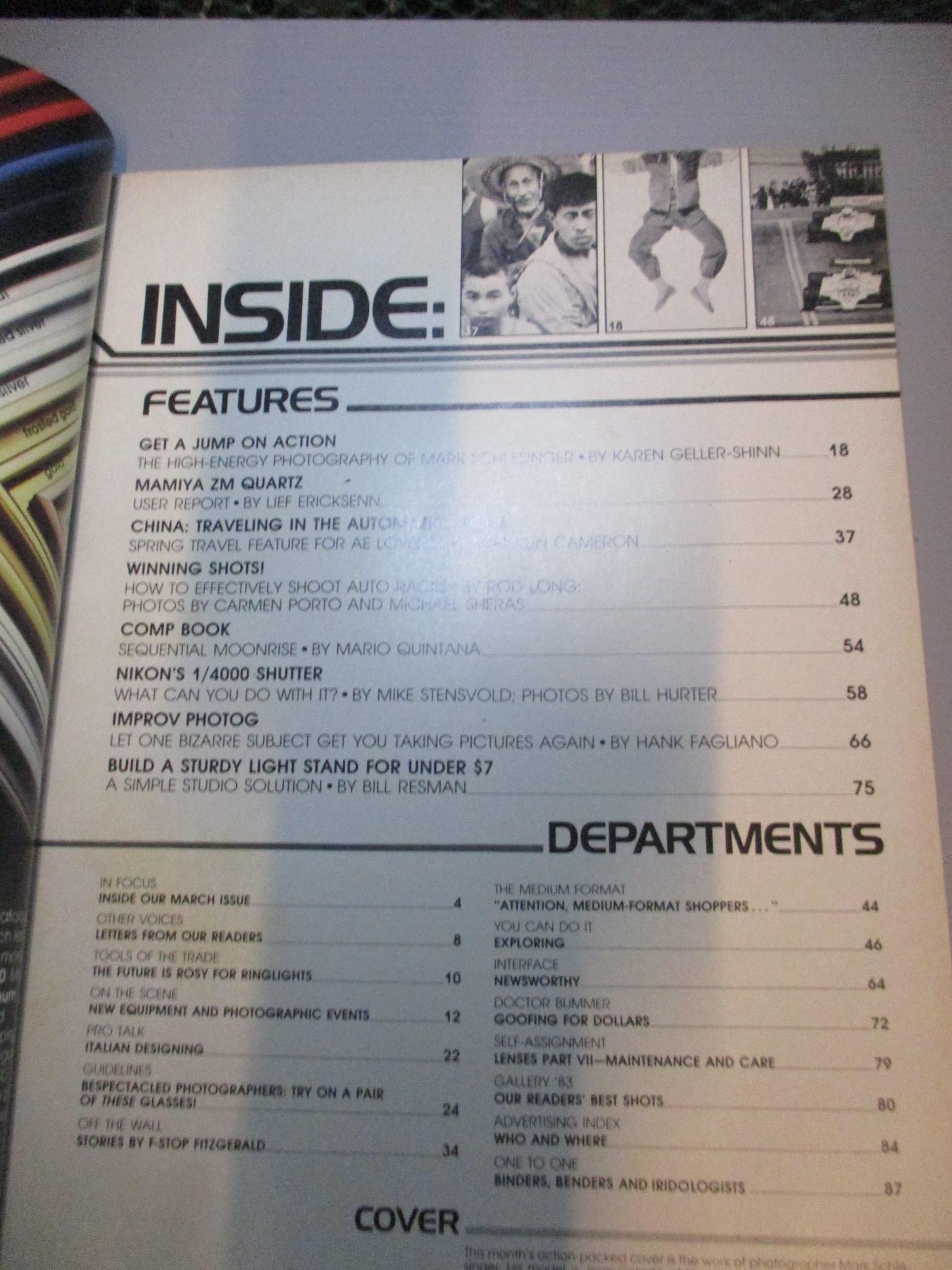 นิตยสารกล้องและการถ่ายภาพ PHOTOGRAPHIC ฉบับเดือน MARCH 1983