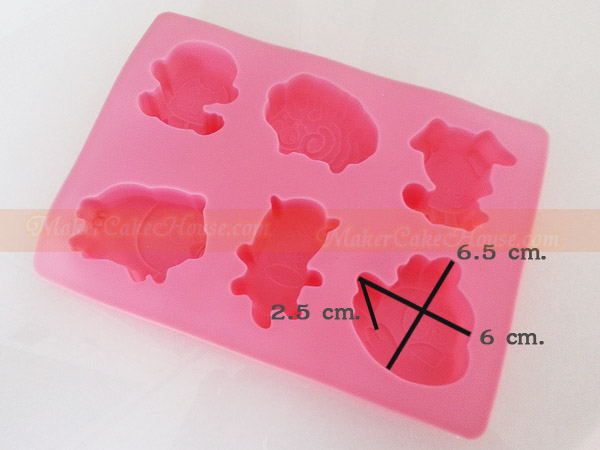 พิมพ์ซิลิโคนการ์ตูนรูปนักษัตร ชุดที่ 2