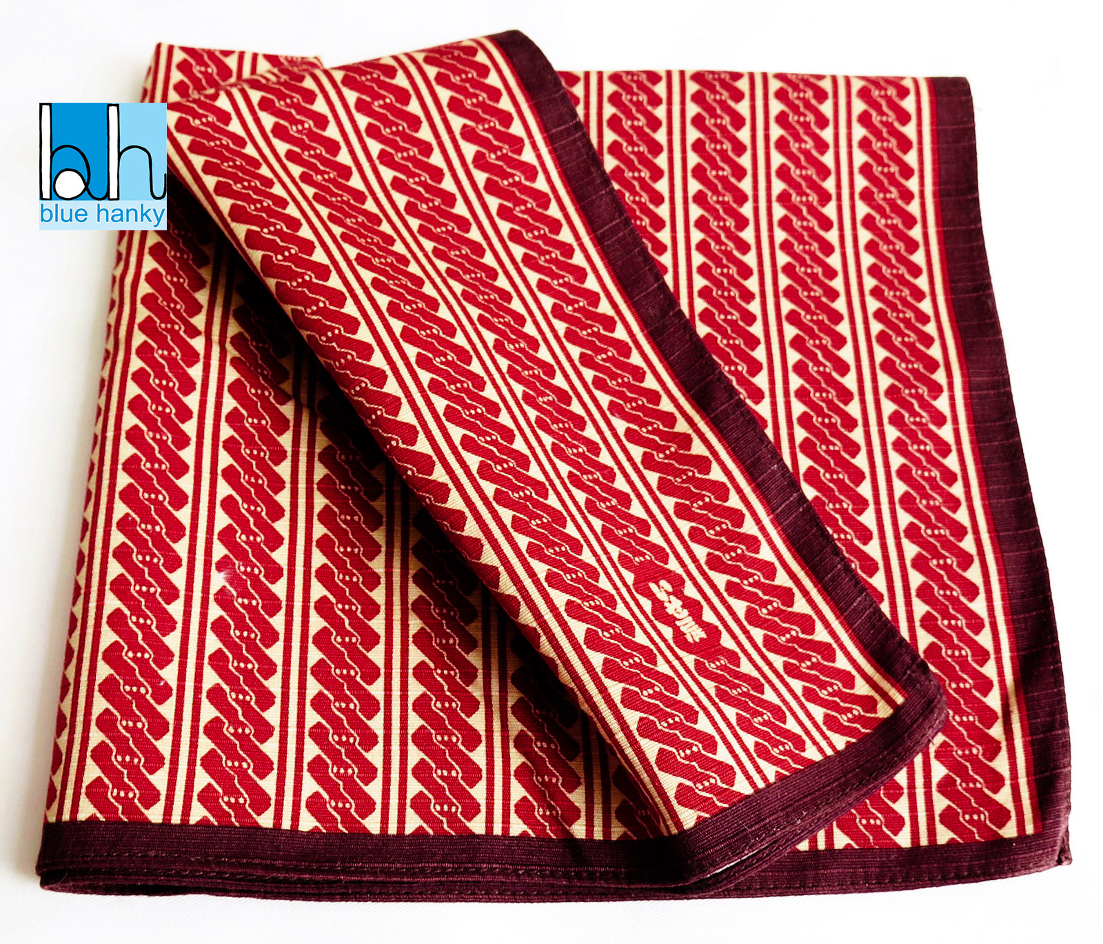 #152 19" ญี่ปุ่น ผ้าเช็ดหน้ามือ2 สภาพดี ผ้าเช็ดหน้าผืนใหญ่