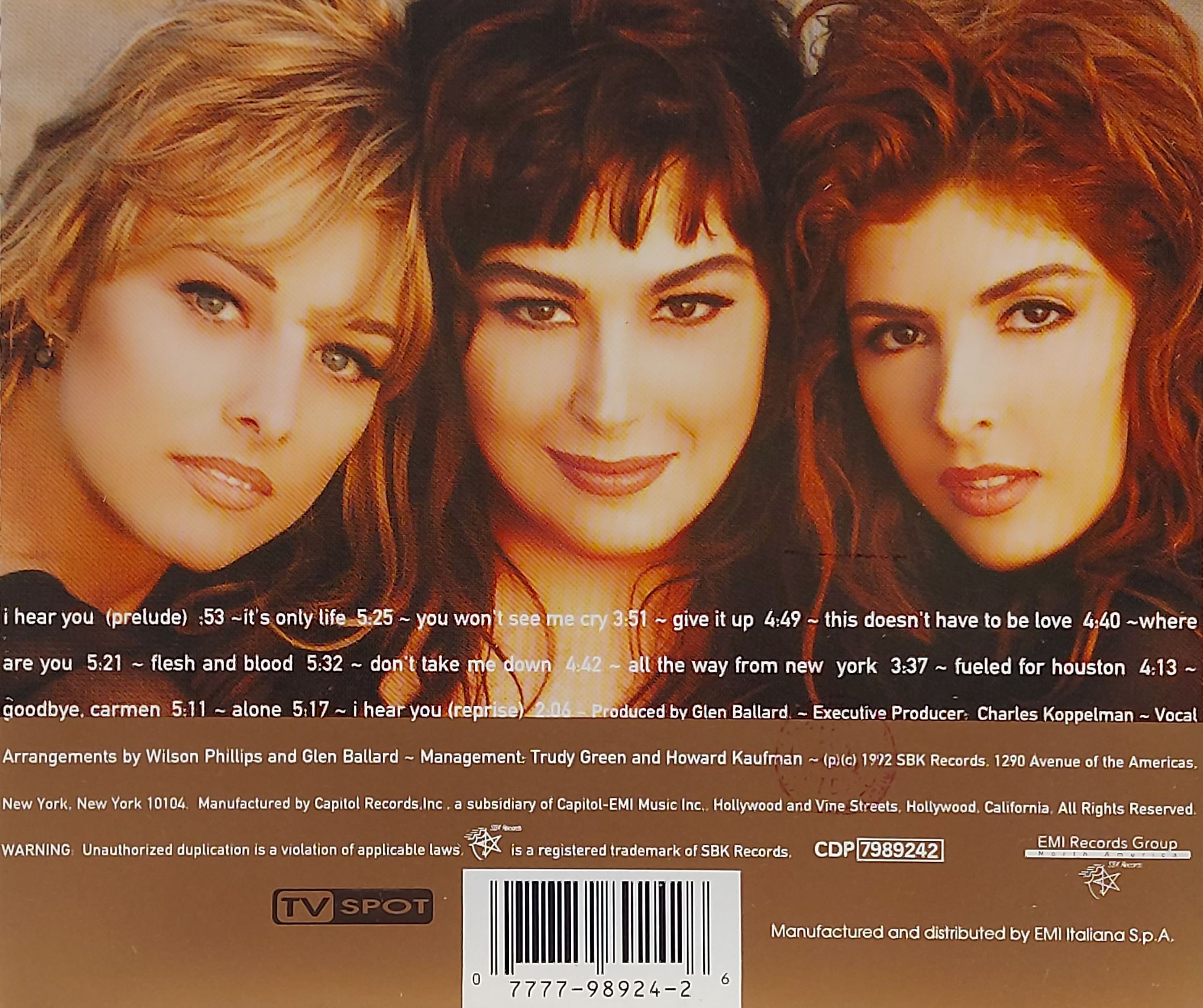 Used CD,Wilson Phillips - Shadows and Light (C)(1992)