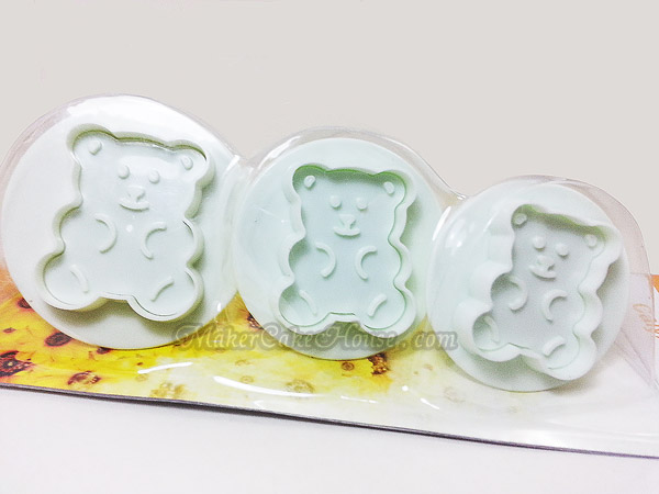 พิมพ์กดลายฟองดอง / พิมพ์กดคุกกี้ รูปหมีน่ารัก