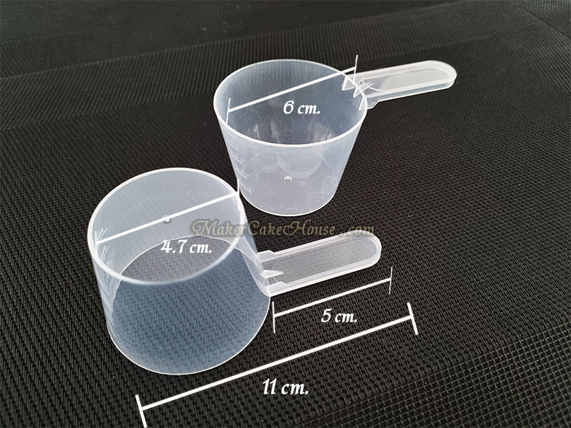 ช้อนสคูปตวงอาหารเสริม เวย์โปรตีน หรือส่วนผสม 100 ml. ( ราคา 10 ชิ้น )