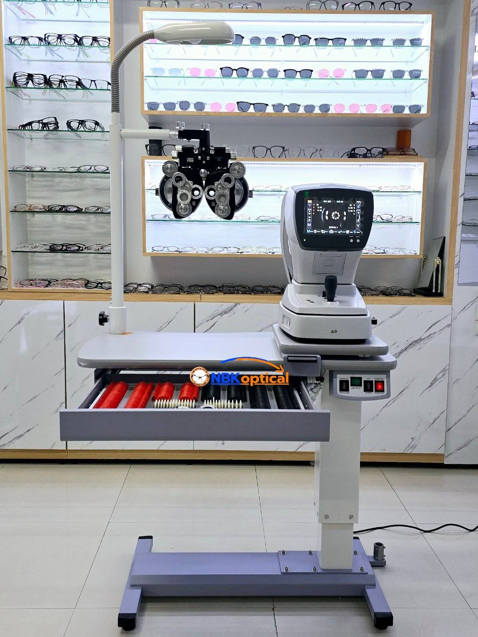 ชุดโต๊ะวัดสายตา CP-180 ขาวเทา