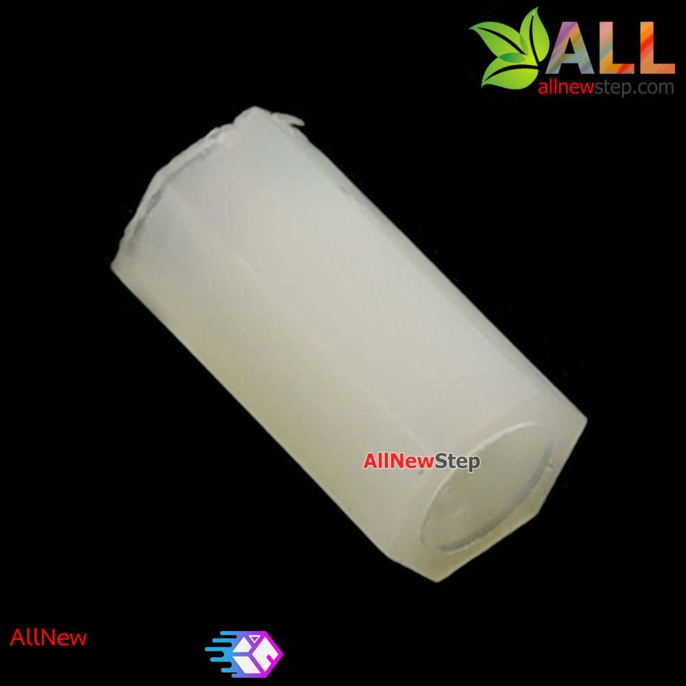 เสาน็อตไนลอน NUT Nylon M2 ขนาด 8mm สีขาว จำนวน 1 ชิ้น