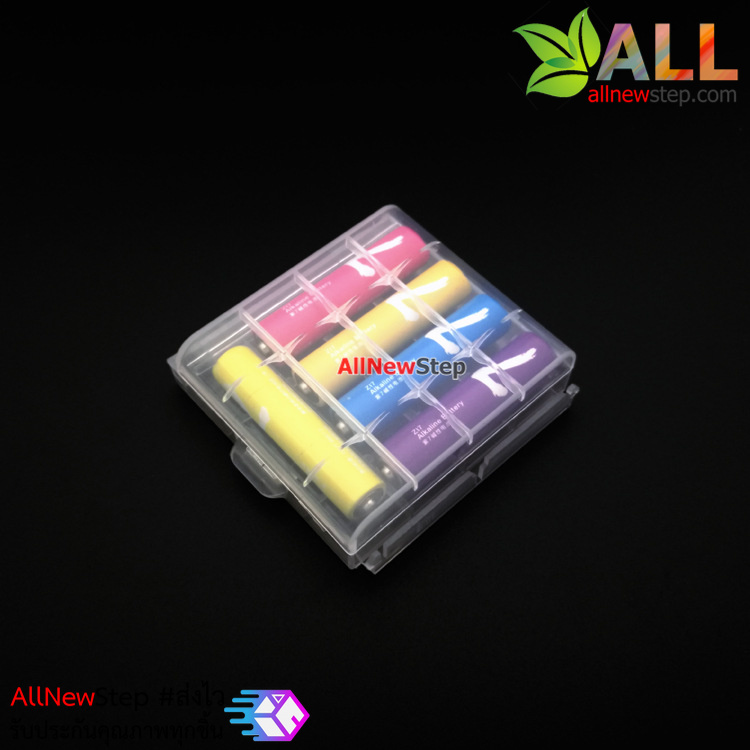 กล่องใส่ถ่าน AA 4 ก้อน battery storage box สีเขียว