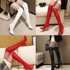 รองเท้าบูทยาวถึงต้นขา ไซต์ 34-46 สีแดง/ดำ/ขาว