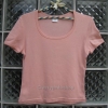 เสื้อยืดสีชมพูหวาน คอกว้าง ยี่ห้อ AIIZ size M