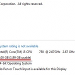 อาการ 4GB Ram (1.99GB Usable) กับ windows 7 64bit